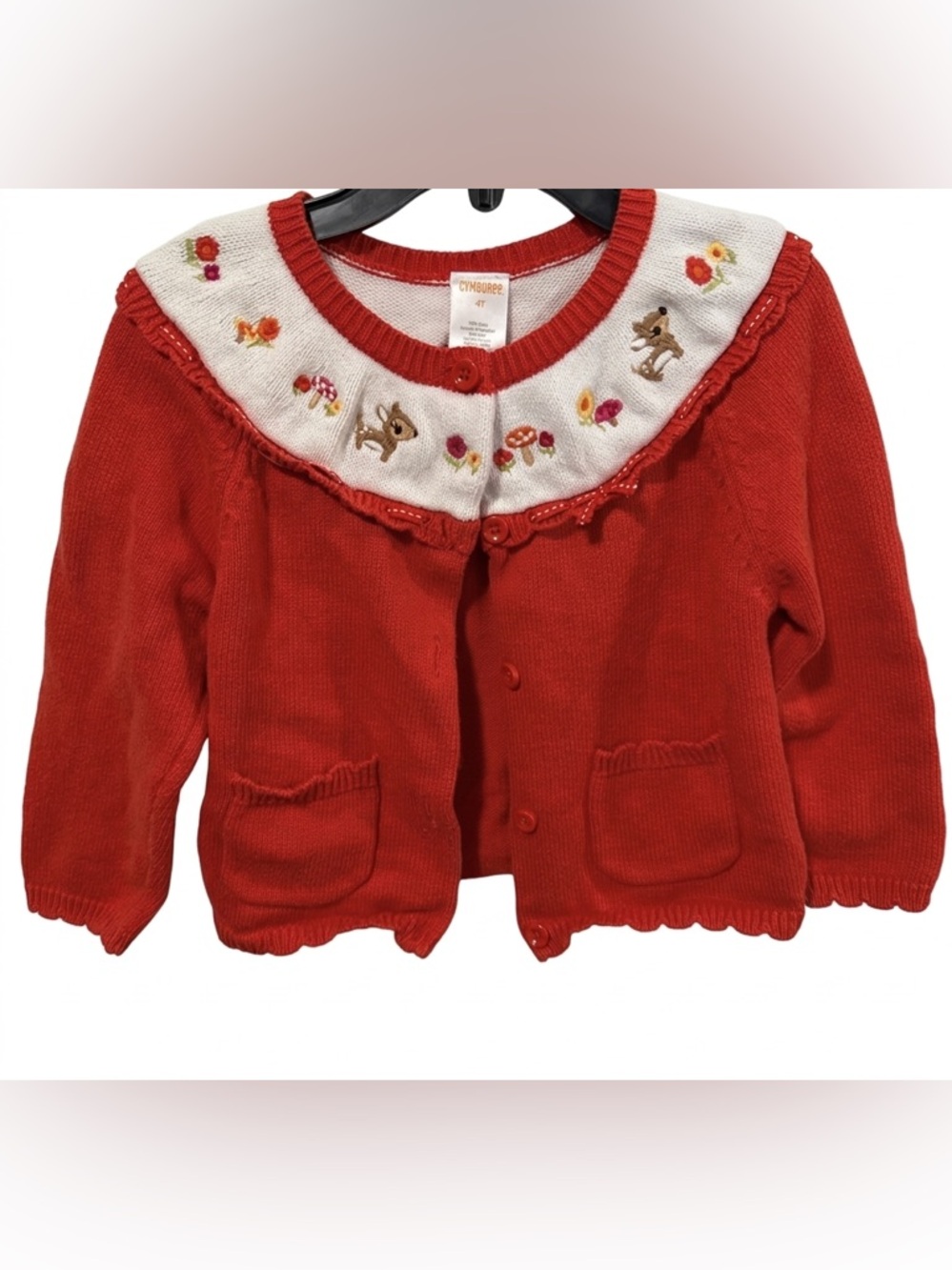 Gymboree Toddler Woodland Friends 100% Cotton Cardigan 4T